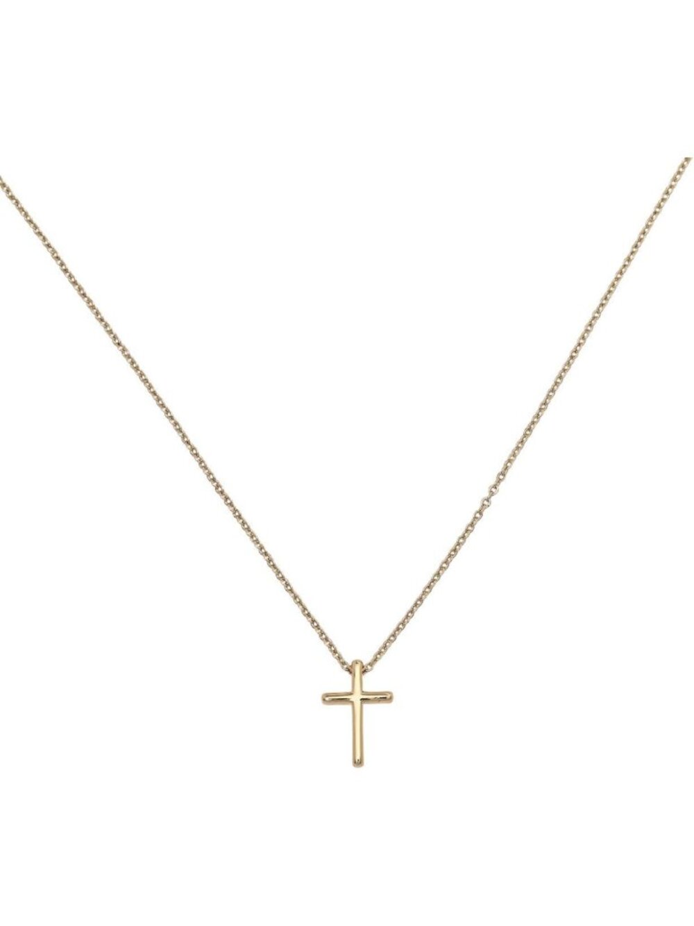 Dainty Gold Cross Pendant Necklace for Women, 14K Plated Christian Jewelry